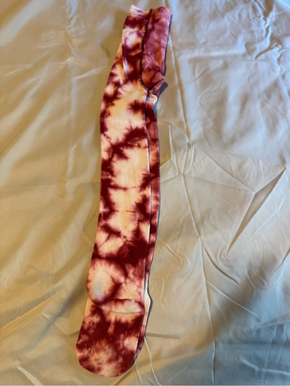Retro The Children's Place Burgundy and Cream Tie-Dye Leggings